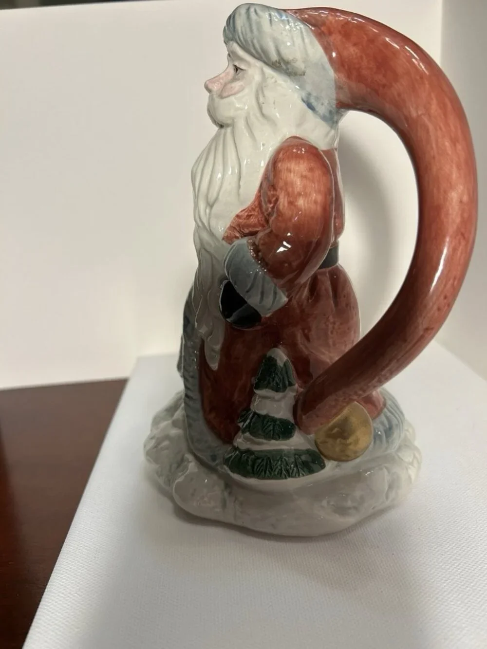 OCI Vintage Santa Candle Holder Christmas Decor Old Fashioned Santa